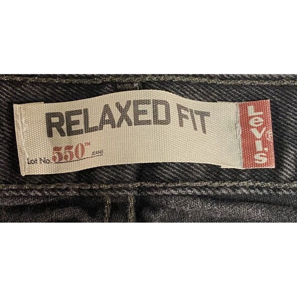 Levi's 550 Relaxed Fit Jeans Men's 40x32 Black Straight Retro Denim Vintage 2000 - Picture 3 of 16